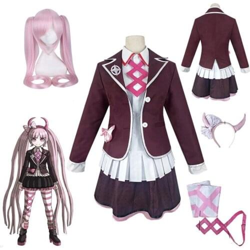 Cosplay Zettai Zetsubo Shojo: Danganronpa Another Episode Full Set Uniform Cosplay Costume Kotoko Utsugi Costumes and Wig