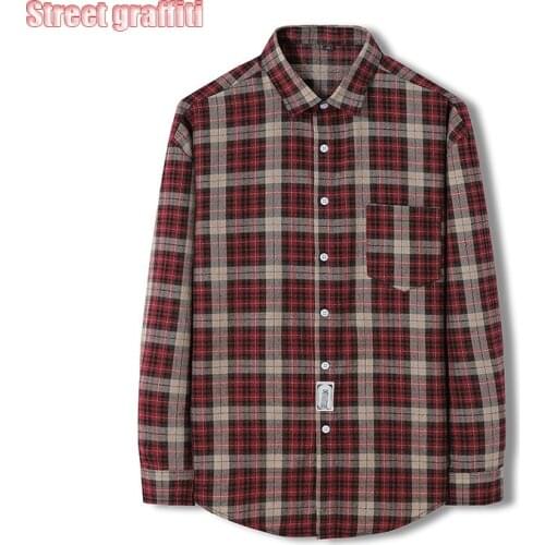 2021 Mens Fashion Spring Plaid Casual Flannel Shirts Men Long Sleeve Soft Comfort Slim Fit Styles Men Jacket Cardigan Shirt