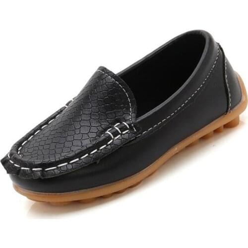 Kids Candy Colors Unisex Boys Girls Soft Loafers Slip-on PU Leather Shoes For Children Casual Moccasins Hot