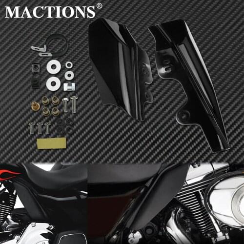 Motorcycle Mid-Frame Air Deflector Heat Shield Black For Harley Touring Electra Glide Road King FLHR Road Glide FLHX FLTR 01-08