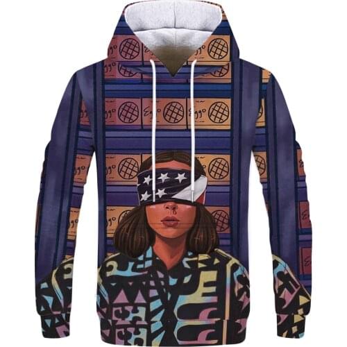 2021 autumn and winter new 3D hoodie boy girl anime cartoon character description fashion clothing autumn 3D pullover