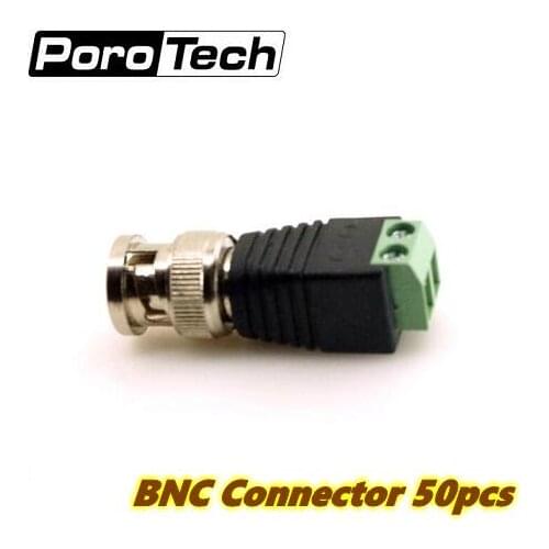 Wholesale 50PCS BNC Connector Male Coax CAT5 to Camera Connector BNC Terminal For CCTV Camera