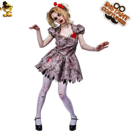 Zombie Dress For Women Halloween Day Party Fancy Dress Cosplay Horror Zombie Costume Performance Wear For Adult Women