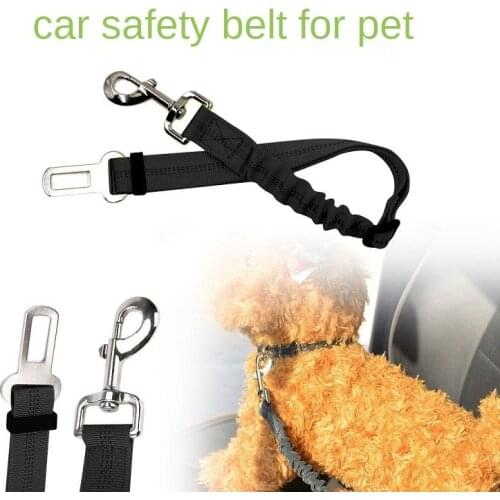 Pet car seat belt car elastic reflective dog seat belt elastic retractable dog leash elastic reflective seat belt