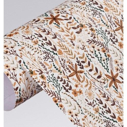 Flower Pattern Self-Adhesive Wallpaper, Peel And Stick Wallpaper Bedroom Room Furniture Modification Removable Wall Stickers