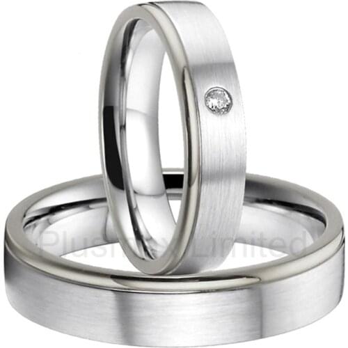 Anel de Casamento Europe Design custom titanium band wedding rings women men