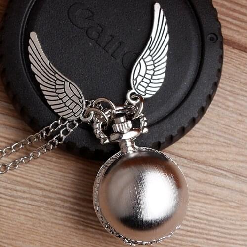 Top Luxury Smooth Sliver Golden Watch Fashion Ball Polished Quartz Pendant Black Necklace Chain Gifts for Men Women Kids reloj
