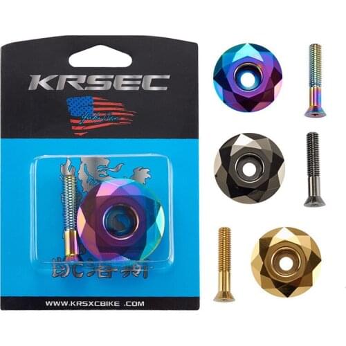 Bicycle Headset Fork Top Cap MTB Bike Stem Top Cap Headset Cover 28.6mm 1 1/8" Steerer bicycle parts titanium, gold , siler