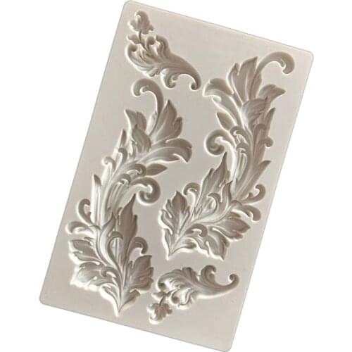 Vintage Relief Flourish Silicone Fondant Mold Sugarcraft Cake Topper Border Decoration Tool Craft Embosser Mould Baking Dropship