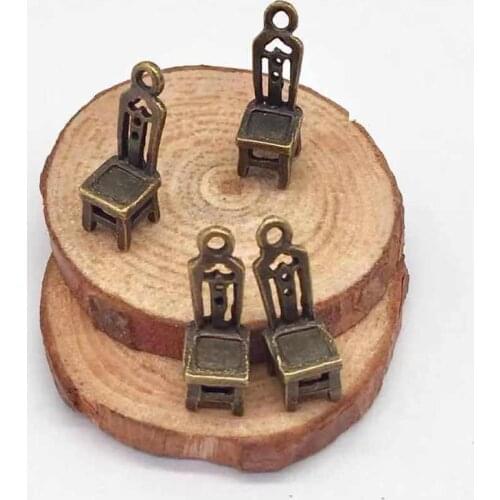 Vintage 25 pcs alloy chair charms fit DIY hand made necklace earring bracelet charms Jewelry Making accessories
