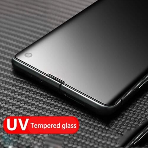 UV nano Liquid glue Curved Tempered Glass film For Samsung Galaxy S20 Ultra s10 5G Note 10 pro 8 9 s8 s9 plus Screen Protector