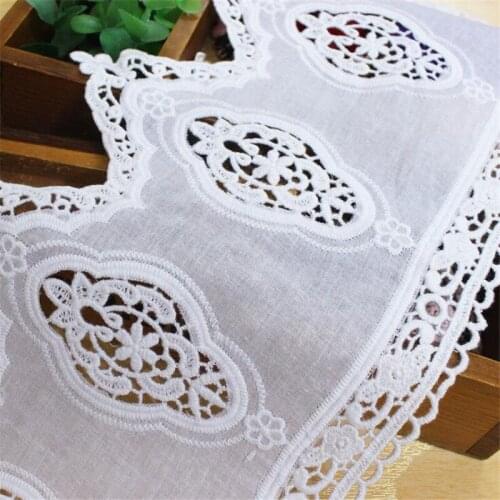 100% Cotton Hollow-out Lace Embroidery Trims Womens Childrens Clothing Accessories 17cm