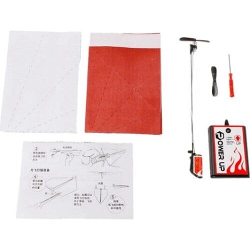 1 Set Electric Motor Paper Airplane Model Diy Electronic Flying Plane Kids Toys