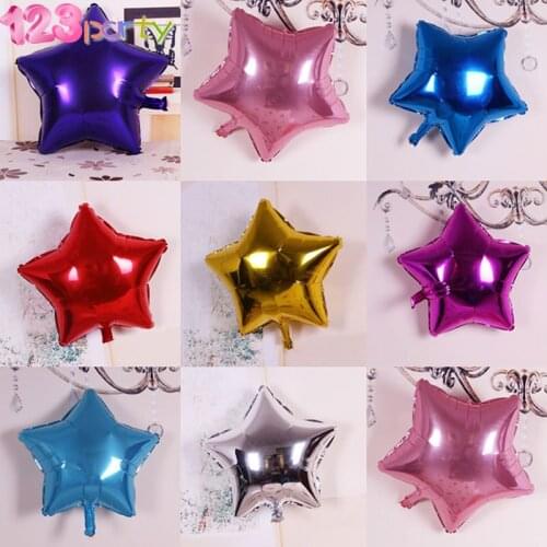 1pc 45cm 18inch Foil Five-pointed Star Balloons Birthday Wedding Party baby shower home Arch Decoration Supplies kids air global
