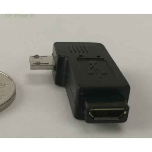 100pcs/lot Pair Right Left Angle Micro USB Male 90 Degree USB Male to Micro Female Plug Adapters Hot Worldwdie