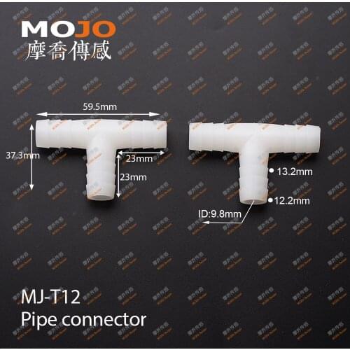2020 (1000pcs/Lots) MJ-T12 PE Tee pipe connectors 12mm three way hose joint pipe fitting