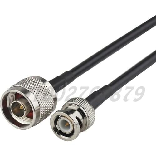 50cm RF BNC Plug male Straight to N Plug male Straight Pigtail Jumper Cable RG58