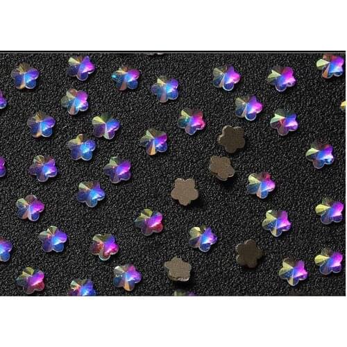 6 Styles 20pcs Heart,waterdrop ,Flowers Flatback Rhinestone / Crystal AB Flatback AB Crystals/ Nail Jewelry Nail Decoration