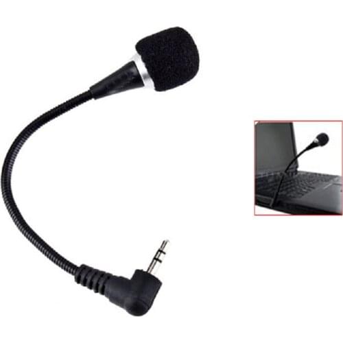 Besegad Flexible Mini 3.5mm Jack Plug Wired Audio Microphone Mikrofon Microfone Mic for Computer Laptop Notebook Tablet PC Skype