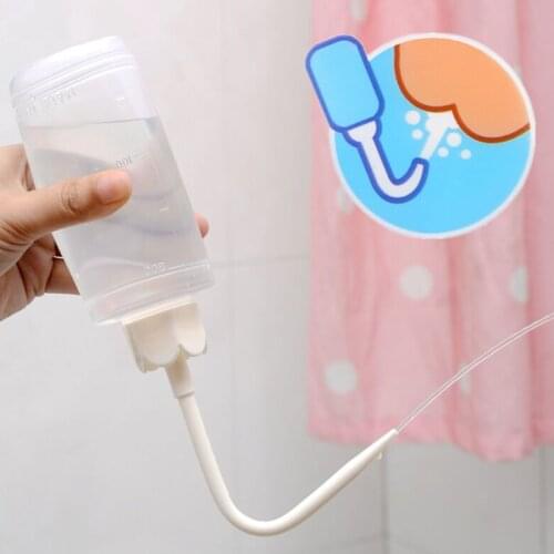 MOLF Bidet Bottle Butt Douche Cleaner Private Washer Enema Irrigator with Spray Nozzle Handheld Baby Ass Washing Tool