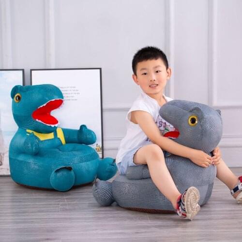 Cute Simulation Crocodile Skin Dinosaur Sofa Learning Seats Soft Chair Washable Removable Sofa Baby Plush Toys Photography Props