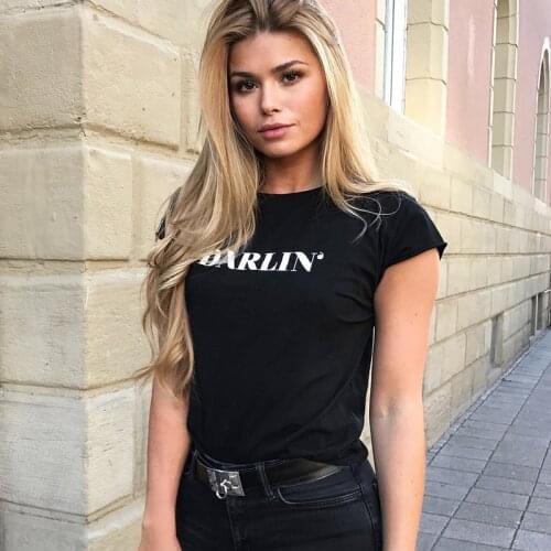 Darlin Print Women Tshirts Cotton Casual Funny t Shirt For Lady Top Tee Hipster Drop Ship NA-626