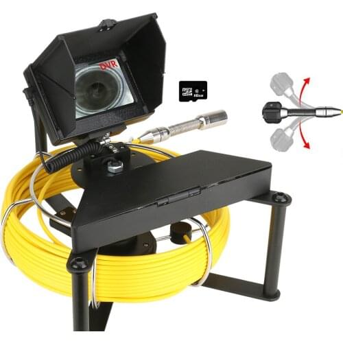 MAOTEWANG Sewer Pipe Inspection Camera with 16GB TF Card DVR Sewer Drain Industrial Endoscope IP68 5600MHA Battery 4.3inch IPS