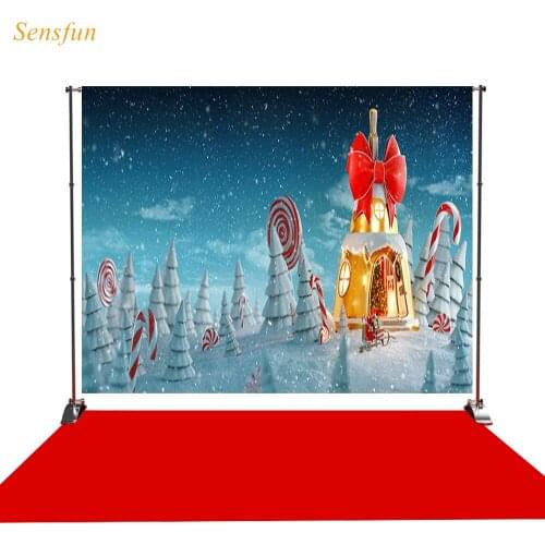 LEVOO photography backdrop fairy house red candy christmas ribbon prop fabric photography backdrop photocall photobooth