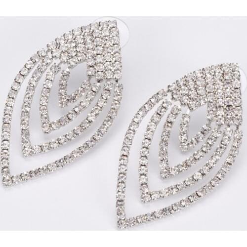 YFJEWE Fashion Crystal Women Dangle Earrings Jewelry Party Gift Silver Plated Bridal Wedding Long Earrings Wholesale E486