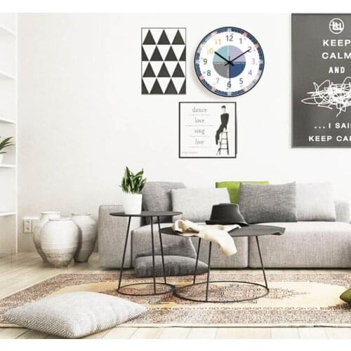Educational Wall Clock for Children Kids Teaching Clock Learn to Tell Time U7EE