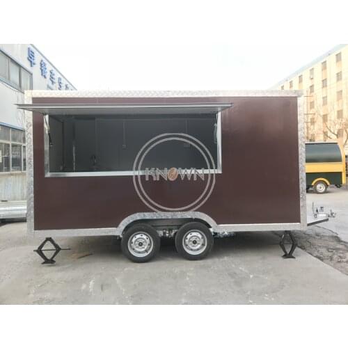 Mobile Food Trailer in Stock Fast Food Cart With Customized Inside Color 4M Long Food Truck For Sale