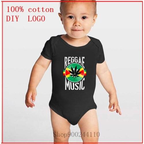 Reggae Music Rasta Jamaica Canabbi Vinyl Best Gift Idea Fashion Infant Baby Boy Clothes Short Sleeve Baby Bodysuit Roupa de bebe