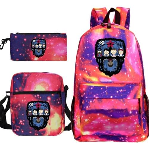 Sac A Dos Plecak Mochila Stranger Things 3 Backpack Hip Hop 3 PCS/set School Bags for Teenage Girls Small Backpack Pencil Case