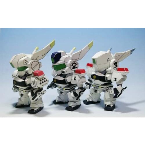 SD Mobile Police PATLABOR Av-98 Ingram Ingram-Body Full Set 3D Paper Model DIYToy