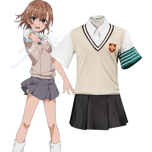 A Scientific Super-electromagnetic Gun Cos Suit Daily School Uniform Uniform Cosplay Costume Anime Cosplay