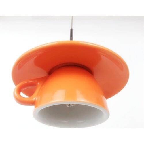 Led Pendant Lights Ceramic Tea Cup Macaron Hanging Lamp For Living Room Dining Room Decoration Kitchen Modern Lighting Fixtures