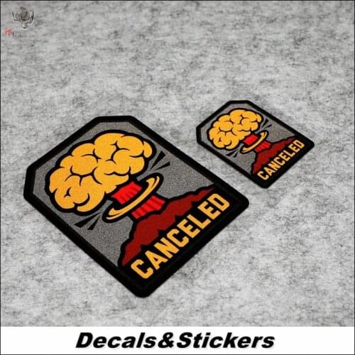 NO.L041 CANCLED Mushroom Cloud 3M Reflective Modified Stickers Car Helmet MOTO GP Waterproof Decals Racing Motorcycle