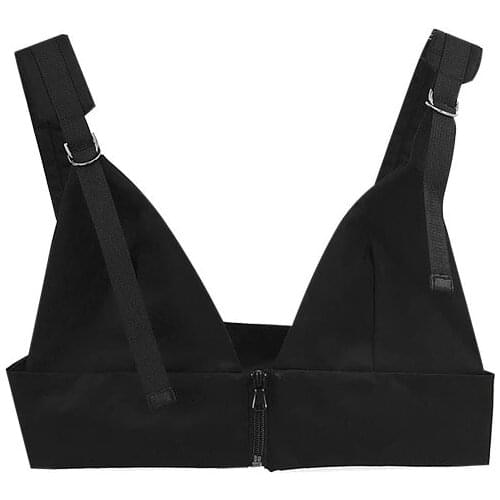 Street Tube Top Sexy Camisole Irregular Design Sense Black Inverted Triangle Tube Top Vest High Quality Clothes Women 2021 New