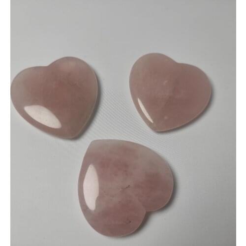 Heart Shaped Natural Rose Crystal Pink Quartz Specimens Healing Stone Love Gems Love Heart