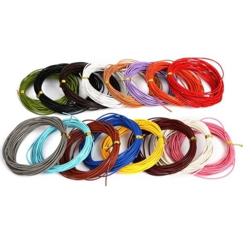 5meters/lot 1mm Diameter Genuine Leather Round Rope String Cord for Bracelet & Necklace Jewelry Craft Making