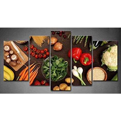 Wall Art Fresh Look Color Healthy Eating Foods Fruit Painting Pictures Print On Canvas For Home Kitchen Dinning Room Decoration