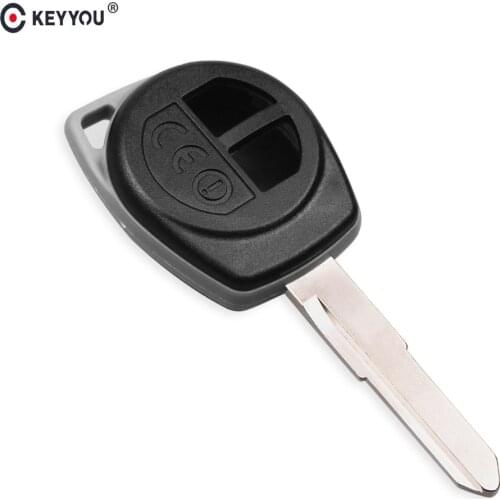 KEYYOU Replacement 2 Buttons Remote Car Key Case Shell Fob Housing for Suzuki Swift With HU133R SZ11R blade
