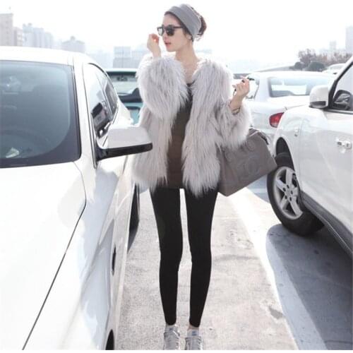 Winter Faux Fur Coat Furry Jacket Women 2020 New Womens Jackets Fur Coats White Pink Overcoat Casaco Feminino KJ313