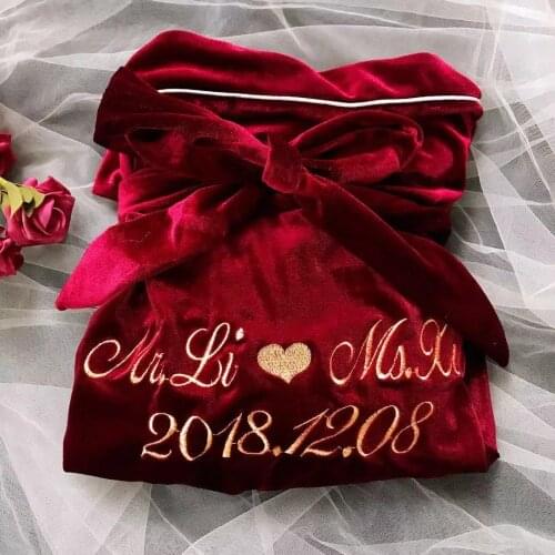 1pcs lot Custom Birthday Anniversary Gifts Flannel NIghtwear Robes Wedding Bride Robe Maid of honor Personalized Bridesmaid gift