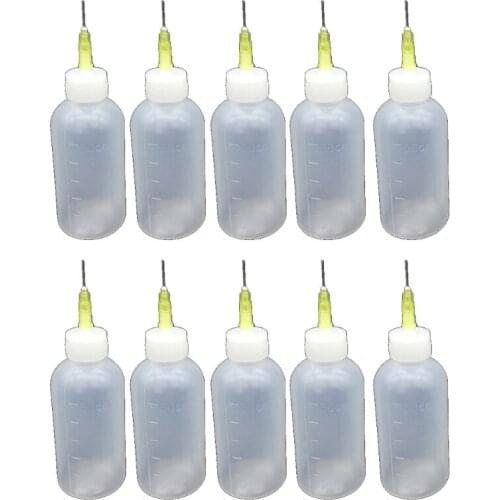 10Pcs Epoxy Resin Mold Coloring Bottles With Syringe Needle Resin Colorant Tools U90E