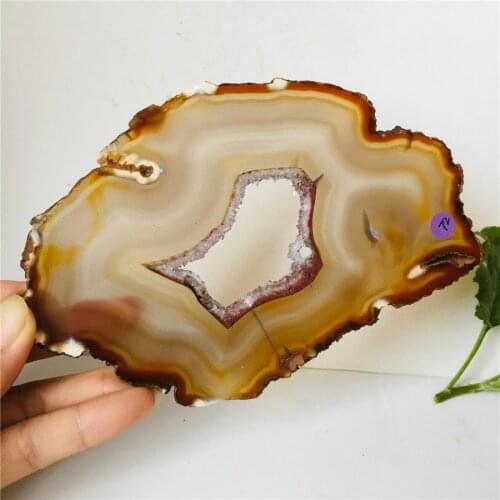 140-170mm Natural Crystal Red Agate Coffee Pad Plate Mineral Specimen Point Healing Home Decoration