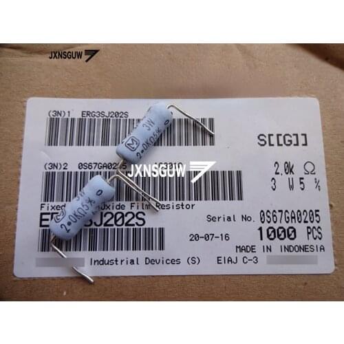 20PCS NEW Original Matsushita 5% 3W2K advanced resistance 3W 2K Metal oxide film resistor 2K 3W
