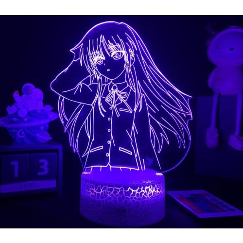 3D LED Lamp BL Anime Angel Beats Night Light for Kids Boys Bedroom Decor Nightlight Birthday Gift Dropshipping