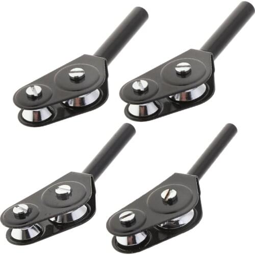 4pcs Fishing Rod Guide Roller Stainless Steel Tip Top Bearing Boat Trolling Double Roller Guides Big Game Sea Fishing