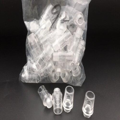 50 pcs Tattoos Machine 9mm Crystal Head Plastic Machine Pen Nozzle Tip Shell Component Permanent Make Up Tattoo Accessories